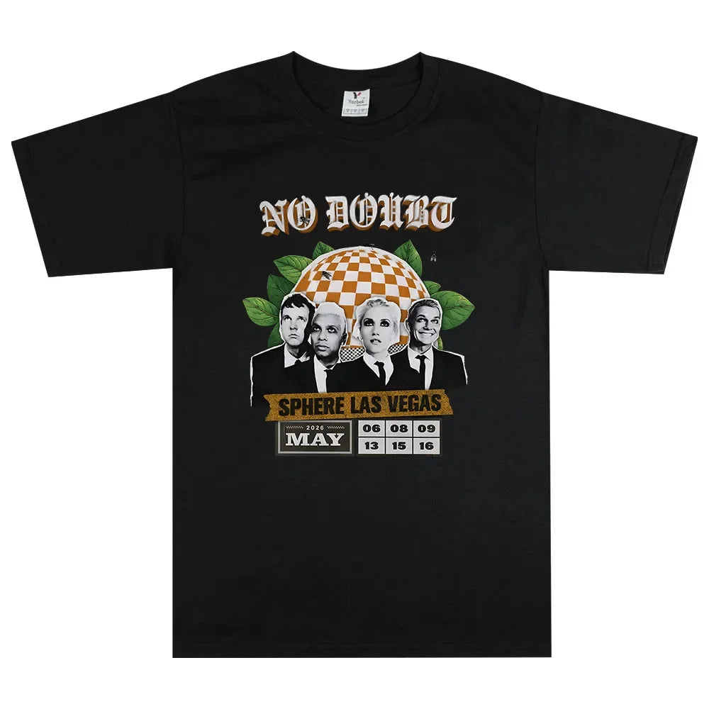 No Doubt SPHERE LAS VEGAS Tshirts Rock Band Graphic Printing T-shirt Short Sleeve Cotton Male Tees Unisex Streetwear Men T Shirt