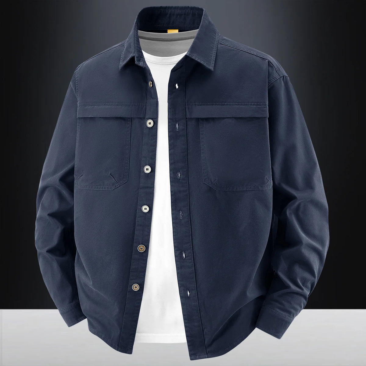 2026 New Style Casual Retro Long-Sleeved Shirt Men's Spring/Autumn Workwear Pure Cotton Washed Shirt Jacket Coat